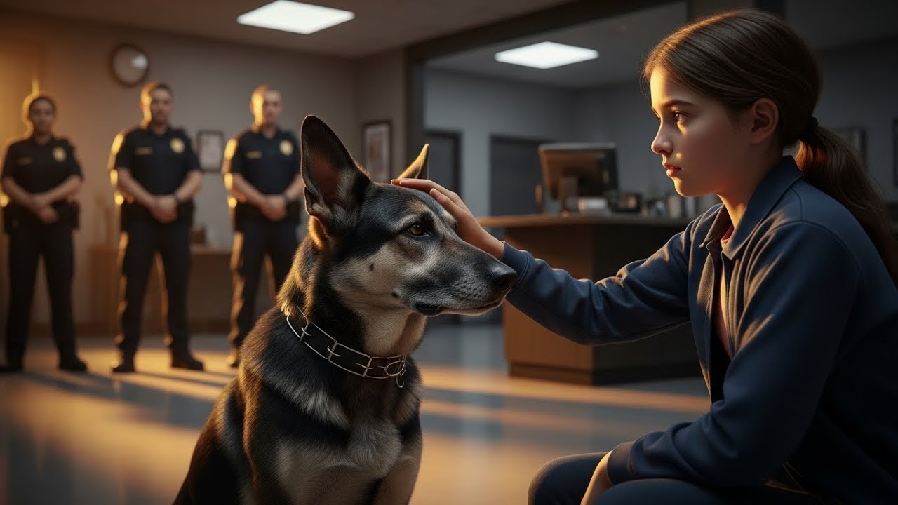 Una niña ciega tocó al K9 retirado — lo que él hizo después dejó a la comisaría en silencio