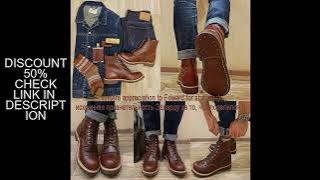 YQ8111 Cowhide Leather Handmade Goodyear Welted American Boots Custom Made Service Red Tornado Size