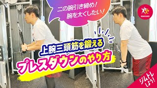 Gym Training] Recommended for beginners! Tighten your upper arms