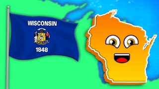 Learn About The Geography Of Wisconsin! | 50 States Songs For Kids | KLT