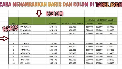 cara mudah menambahkan baris dan kolom di tabel microsoft excel