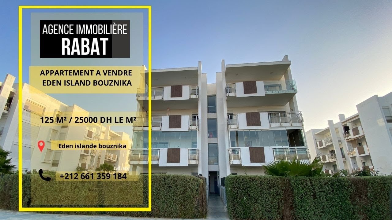 appartement a vendre eden island bouznika
