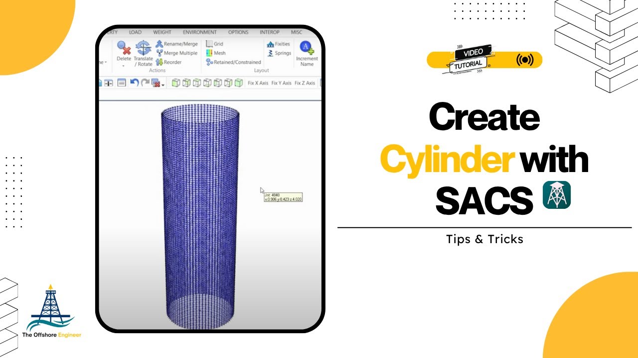 Create Circular Coordinates in SACS | Bentley SACS Tutorial