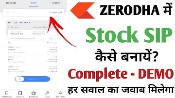 How to start stock sip in zerodha | stock sip in zerodha kite | zerodha me sip kaise karen