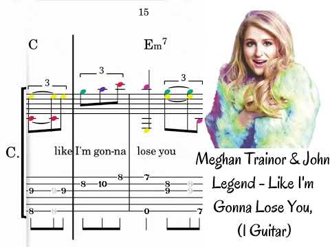 Like I'm Gonna Lose You (Solo Instrumental lyrics, chords, tabs, notation for acoustic classical guitar PDF) - Meghan Trainor John Legend