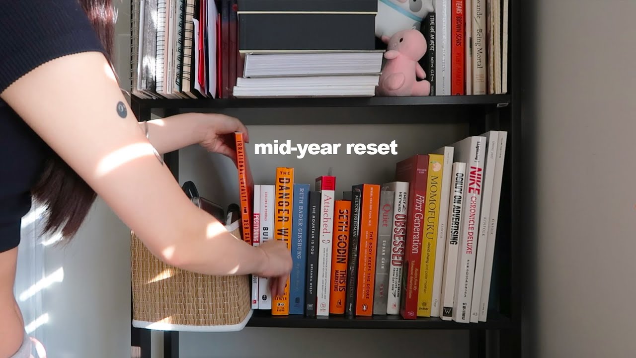 ✨ my mid-year reset (deep cleaning, bookshelf reorganization & more!) ✨