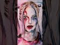 Drawing Harley Queen Suicide Squad #watercolor #shorts #HarleyQueen #painting