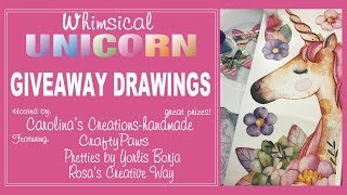 Whimsical Unicorn Embellishments Hop Giveaway Drawings