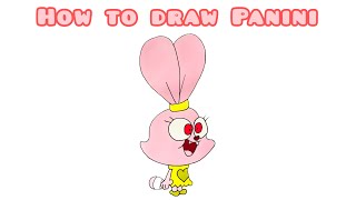 How To Draw Panini Cat-Bear-Rabbit Hybrid From Chowder Drawing Lesson