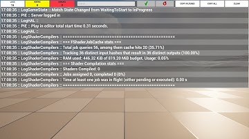 Runtime Output Log - Unreal Engine debugging tool