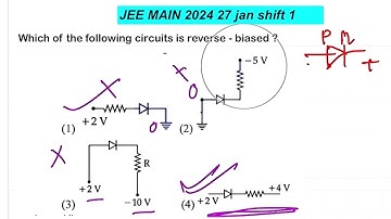 JEE MAIN 2024(27jan shift1)Which of the following circuits is reverse - biased ?