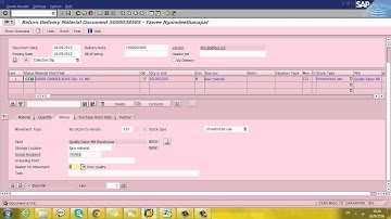 G0 03 Return to vendor movement type 122