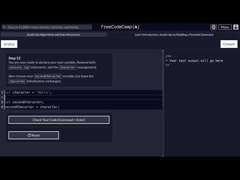 FreeCodeCamp - JavaScript Data Structures and Algorithms  - Step 12 of 118 - Pyramid Generator