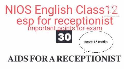 Aids for a receptionist/esp for receptionist/