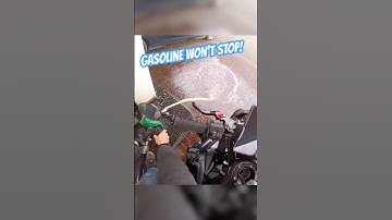 Gas pump won’t shut off and pours all over biker’s motorcycle 😱 ​⁠​⁠@QSGPRODUCTIONS1