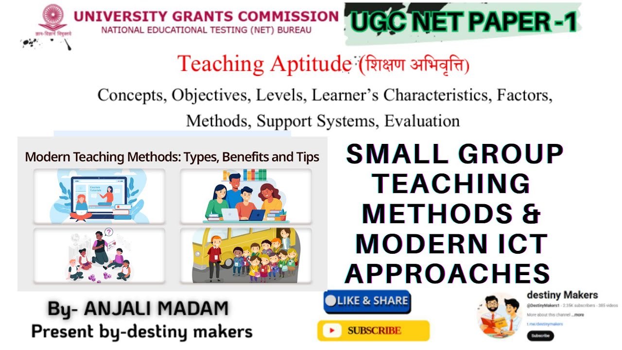 Teaching Aptitude | Small Group Teaching Methods & Modern ICT Approaches | Flipped Classroom,