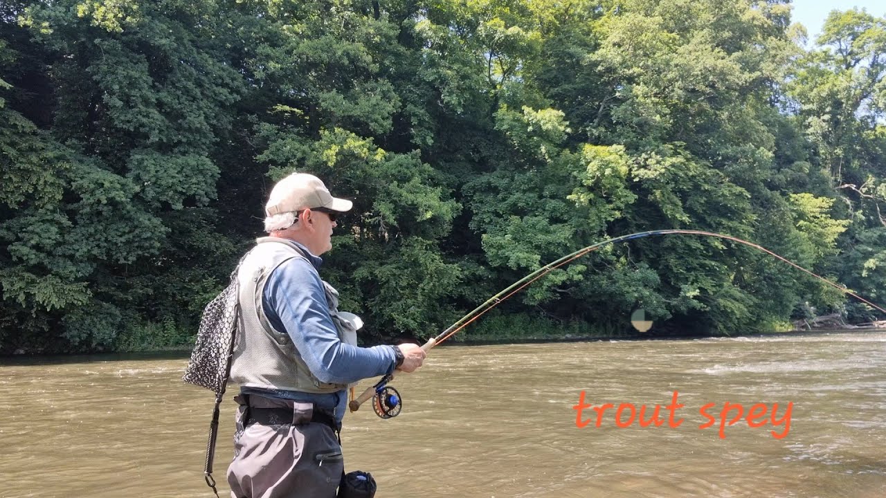Wędkarstwo muchowe.Wysoka woda,pstrągi na muchę