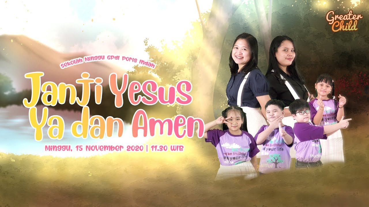 Ibadah Sekolah Minggu GPdI Poris Indah 15 November 2020