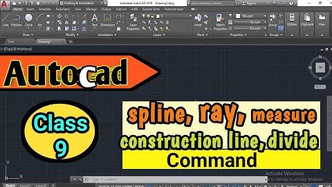 construction line | ray command | divide command | measure in autocad