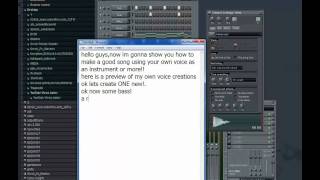 How to create a song without instruments(only your own voice) fl studio