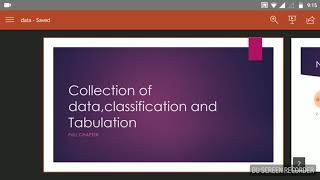 Collection of data classification and Tabulation (part 2)