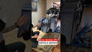 ANTES E DEPOIS HARLEY DAVIDSON CVO PROJETO BAGGER BRASIL VILLIS