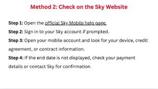 How to Check When Your Sky Mobile Contract Ends - My Sky App, Website & Other Methods