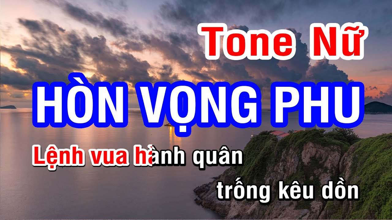 Karaoke Hòn Vọng Phu 1 - Tone Nữ | Nhan KTV
