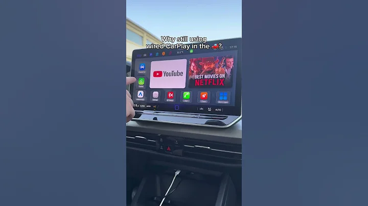 With this adapter you got wireless CarPlay plus YT & Netflix in the car… #carplay #androidauto