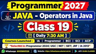 Class 19 Java | Oprators in Java | RSPC Programmer | Computer Teacher
