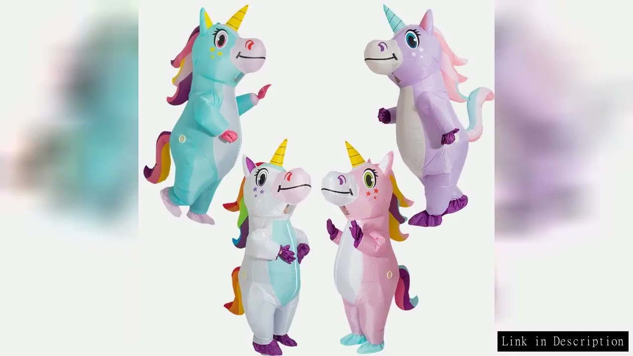 anime Inflatable Unicorn Costume Pink Full Body Unicorn Cosplay Costumes with Blower Funny Party Hal