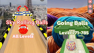 Sky Rolling Balls all Levels Vs. Going Balls, SpeedRun Android iOS Gameplay Level 771-785