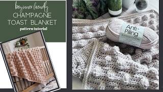 Champagne Toast Crochet blanket pattern tutorial