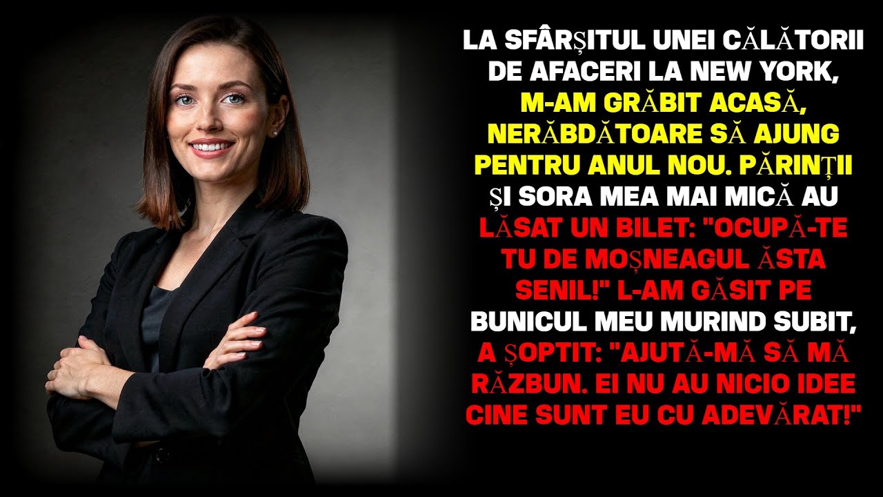 De Revelion am venit acasă: bunicul murea cu un bilet, șoptind: Ajută-mă... răzbunare.