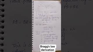 Bragg's law derivation engineering physics #brainboostershub #physics