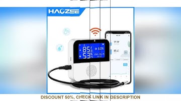 Haozee Tuya Smart WIFI Temperature and Humidity Sensor with Backlight LCD Display Indoor Thermometer
