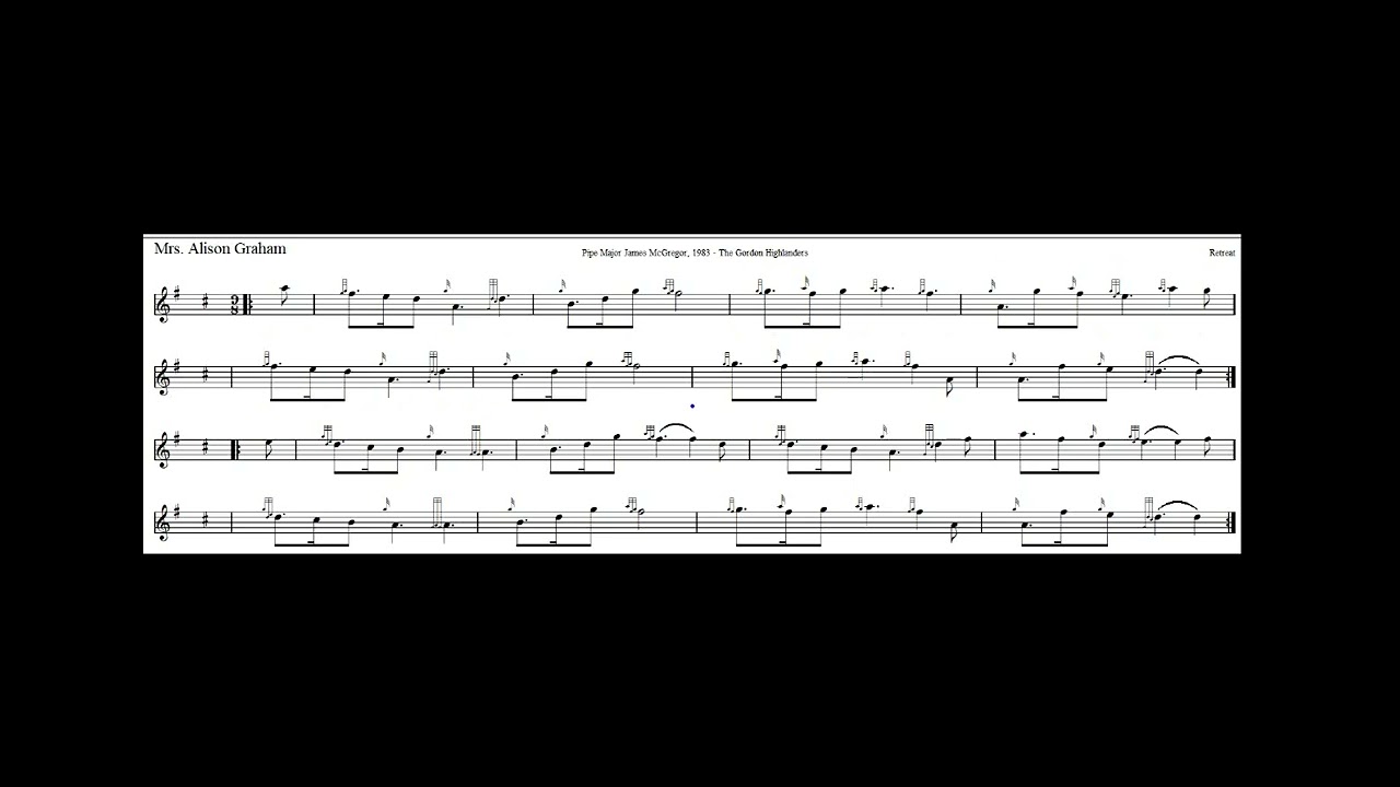 Mrs Alison Graham by Pipe Major James McGregor, The Gordon Highlanders