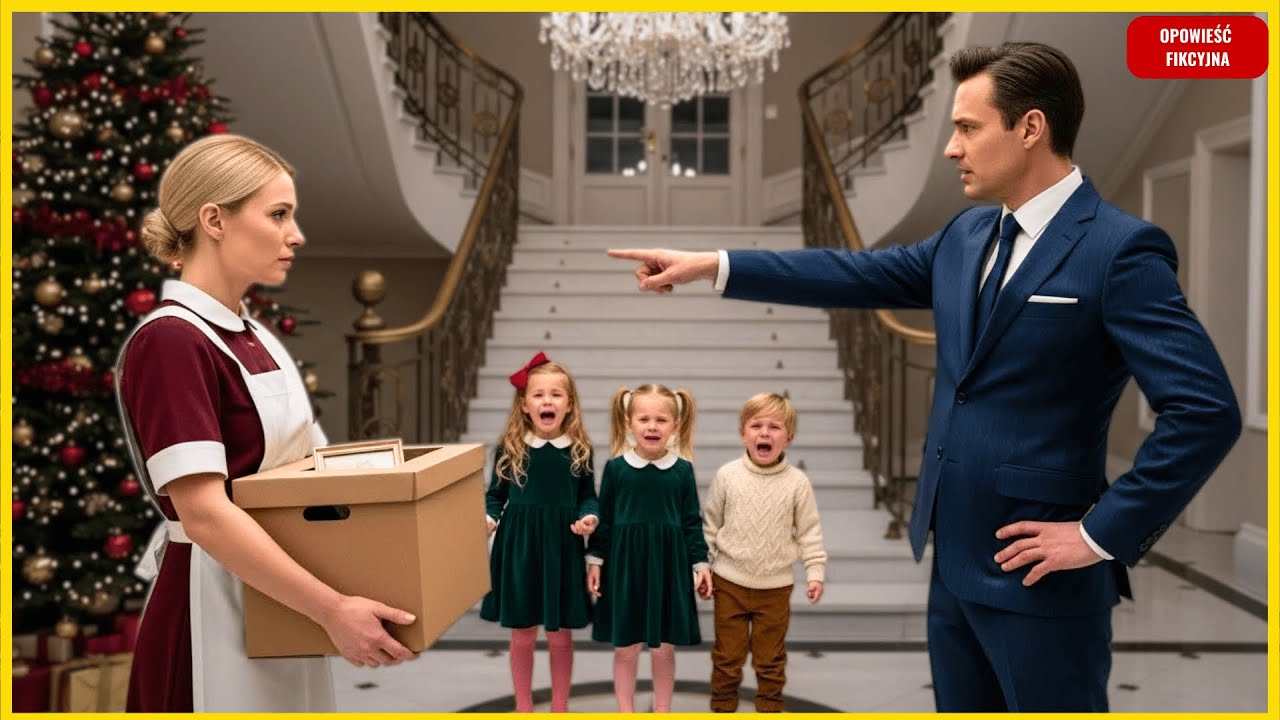 Biznesmen zwolnił sprzątaczkę w wigilię… aż jego trojaczki uciekły, by ją odnaleźć.