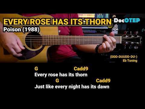 Every Rose Has Its Thorn - Poison (1988) Easy Guitar Chords Tutorial with Lyrics