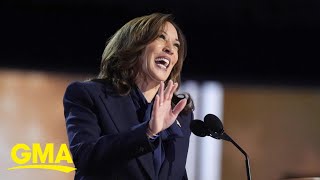 Kamala Harris takes the stage to accept nomination for president