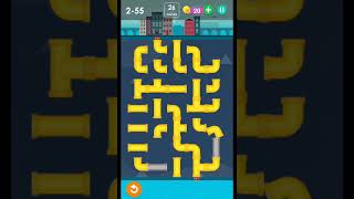 Smart puzzles pipes normal level 55 #how to solve pipes level 2-55