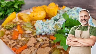 🌱Vegane Sülze mit Bratkartoffeln und Remouladensoße: Traditioneller Genuss, Lecker, 100% pflanzlich!