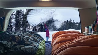 Car Camping in 26 Degrees! | Extreme Cold 26°F/32°C Winter Survival in a Car