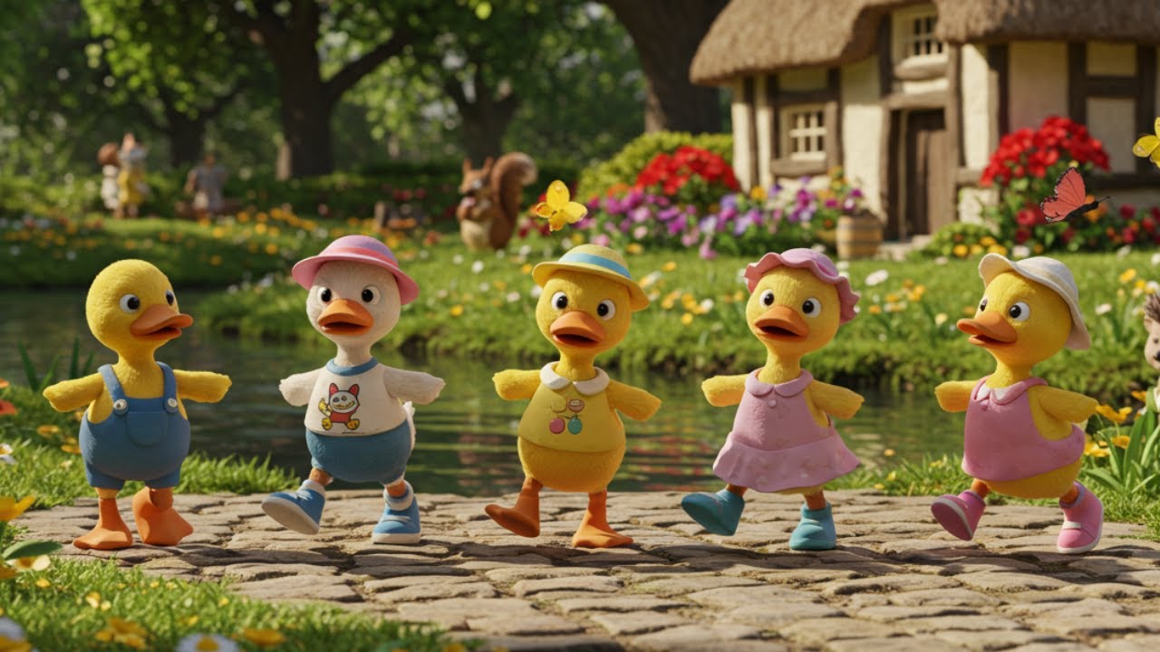 5 Little Ducks Nursery Rhyme | Kids Education Music | Kids Education Video