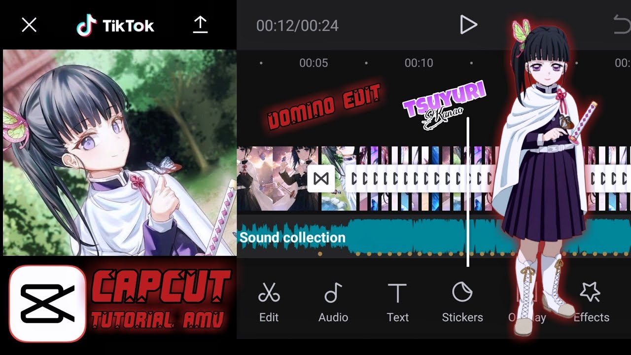 TIKTOK TRENDING ( Domino Edit Transition ) Kanao AMV CapCut Tutorial ...