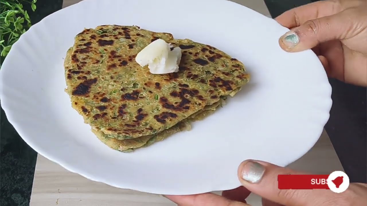Hara Dhaniya aur Piyaj ka chatpata paratha recipe