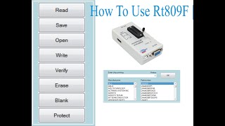 How To use Rt809f | READ | WRITE | ERASE | Flash IC BY | TECH MASTER