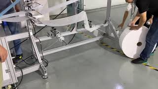 How to change non-woven fabric fastly on face mask machine
