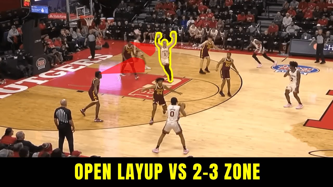 Basketball Offense vs 2-3 Zone - YouTube