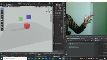 MediaPipe Hand pose + Blender Physics